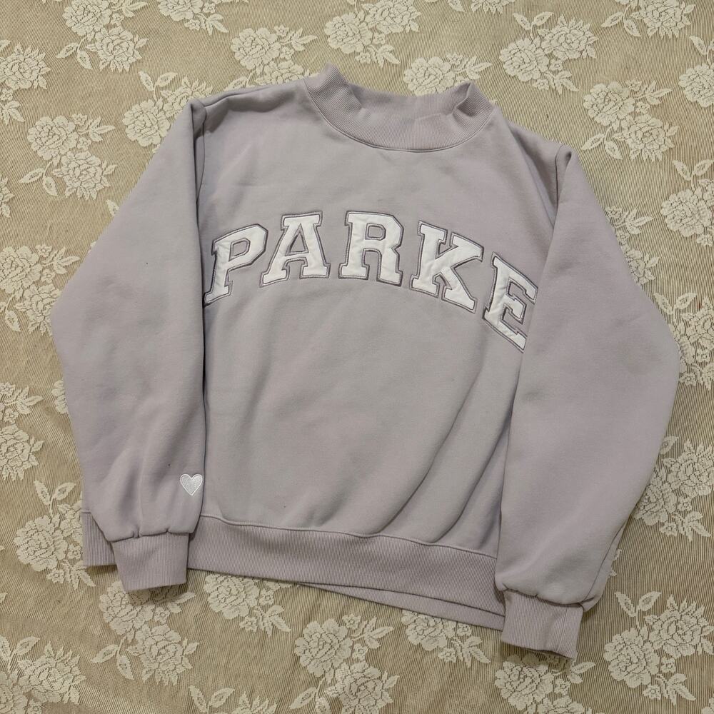 Parke Varsity Mockneck Sweatshirt Grey Size L/XL